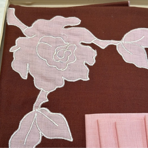 VINTAGE New in Box 50'S CARD/BRIDGE GAME TABLECLOTH WITH FOUR MATCHING NAPKINS - Picture 2 of 13